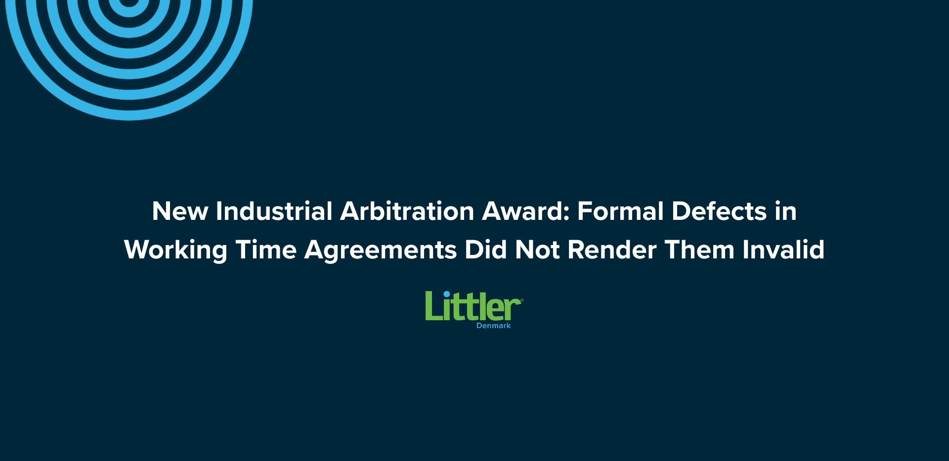 Formal defects in working time agreements did not render them invalid