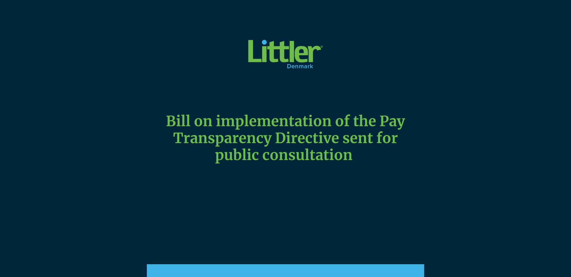 Bill on implementation of the Pay Transparency Directive sent for public consultation